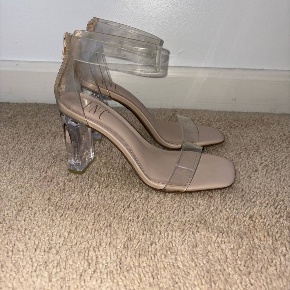 INC International Concepts Women's Clear Strap Heels